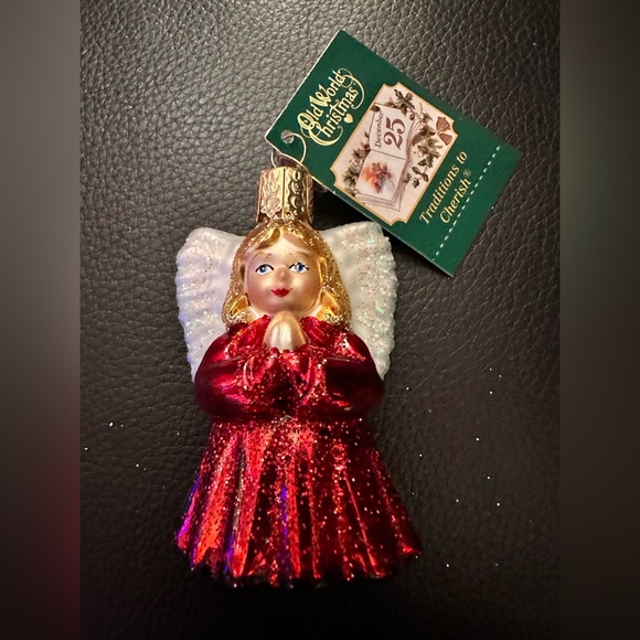 Old World Baby Angel Glass Ornament - Picture 1 of 7